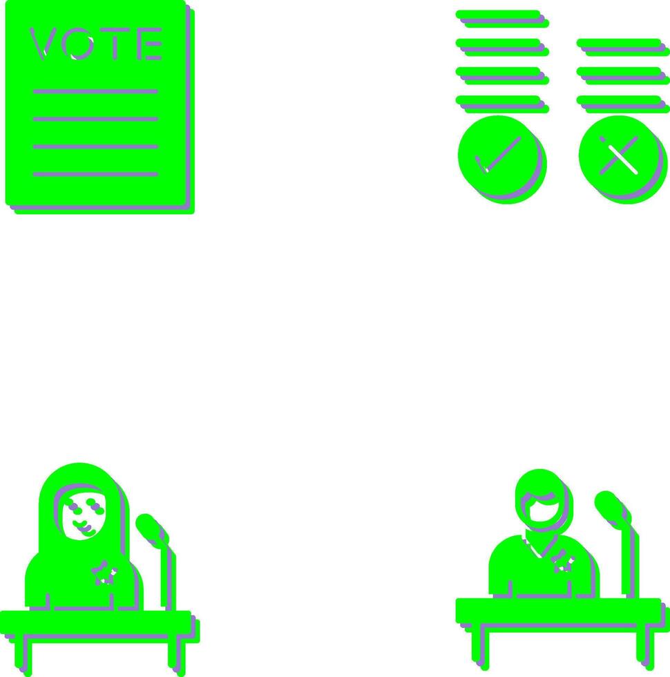 röstning resultat och rösta ikon vektor