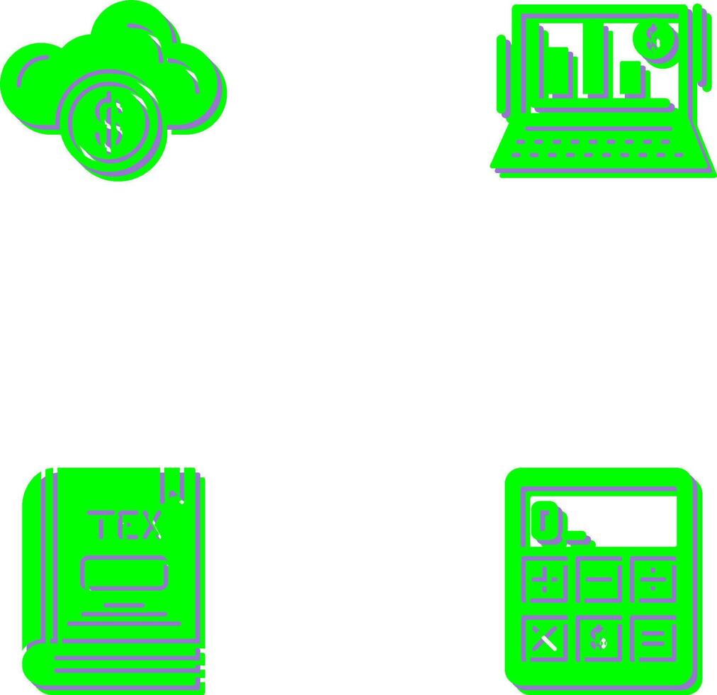 Wolke Computing und Bar Diagramm Symbol vektor