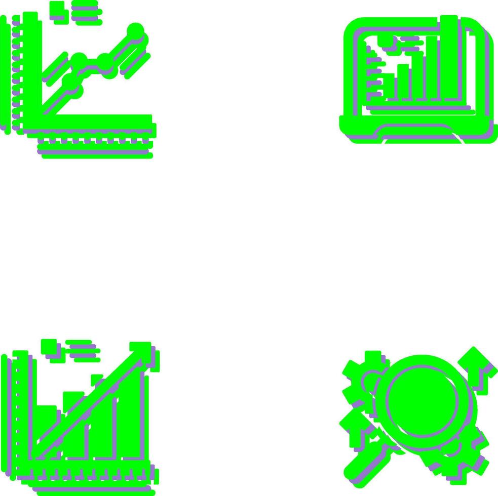 Graph und Laptop Symbol vektor