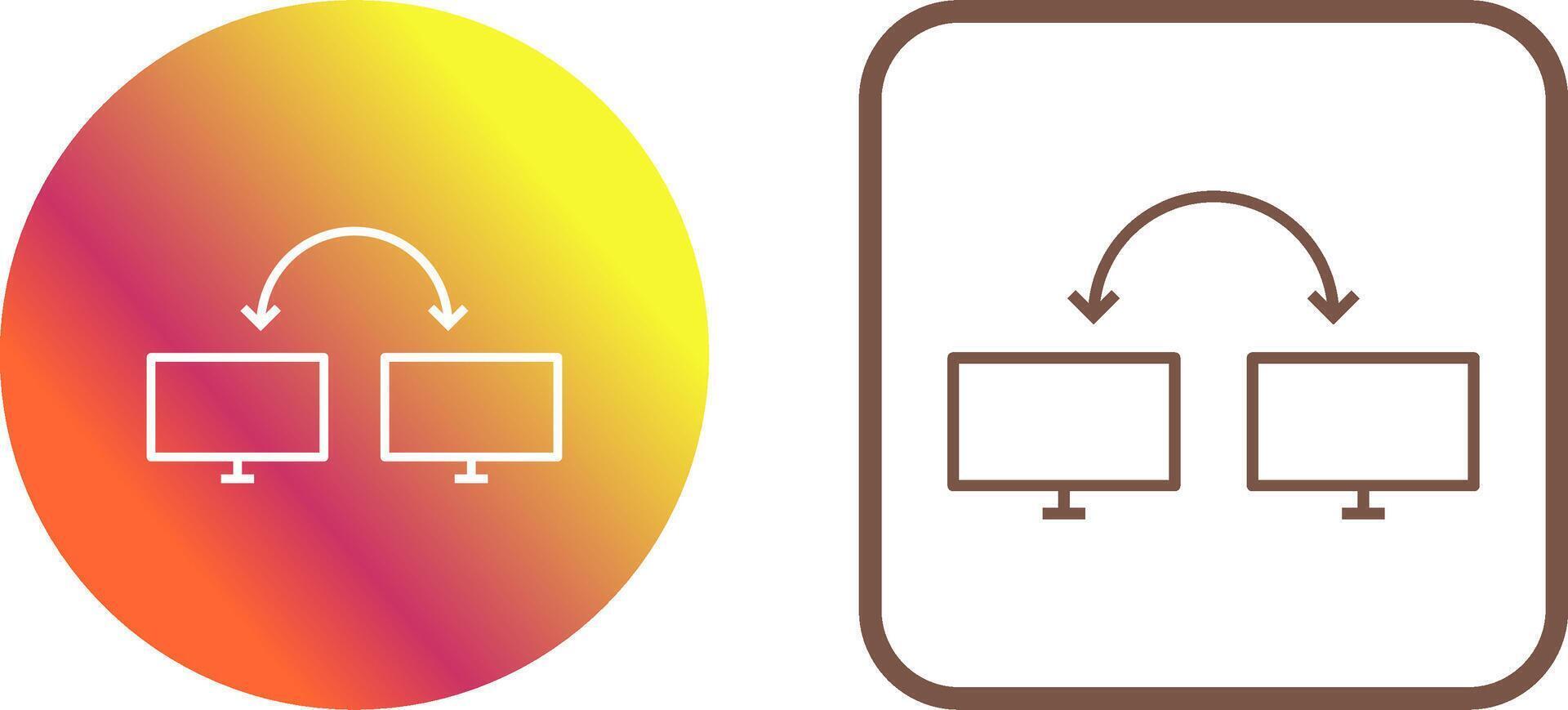 einzigartig in Verbindung gebracht Systeme Symbol Design vektor