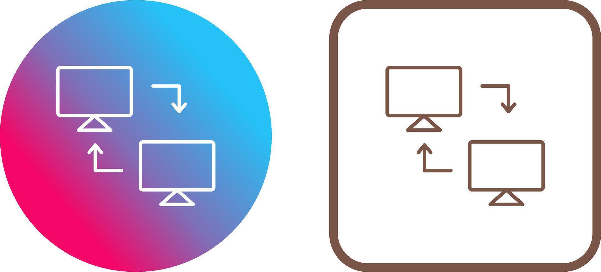 Teilen Systeme Symbol Design vektor