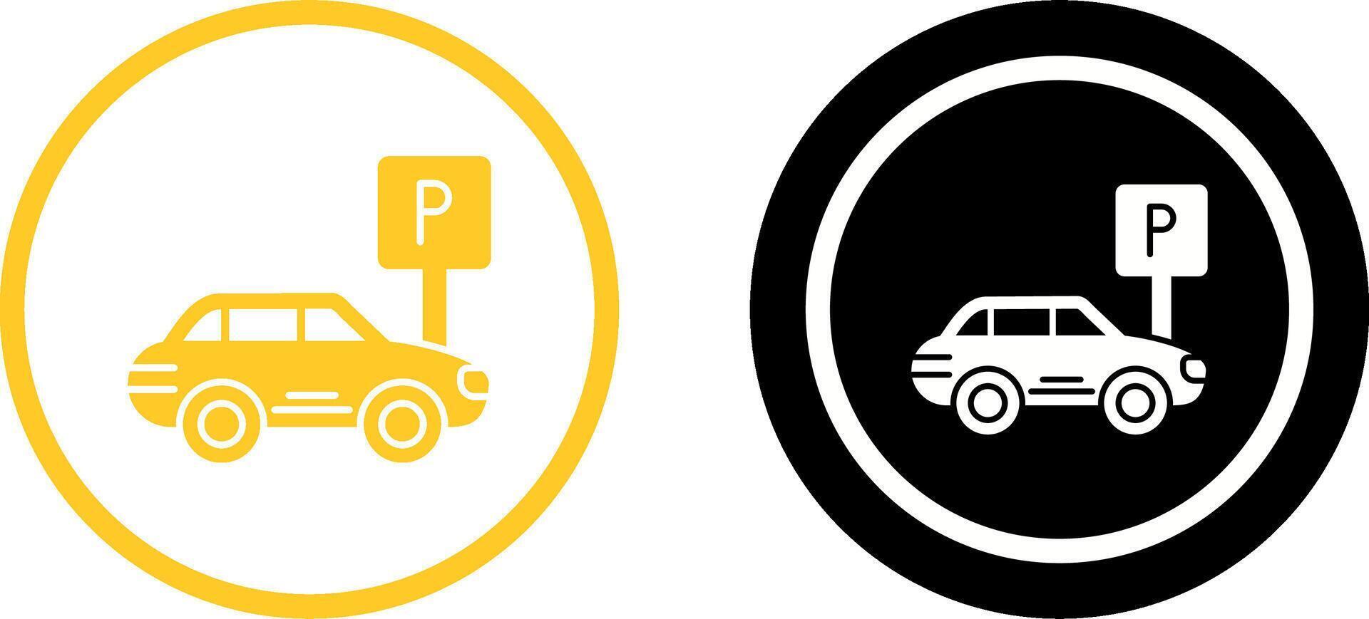 Parkplatz-Icon-Design vektor