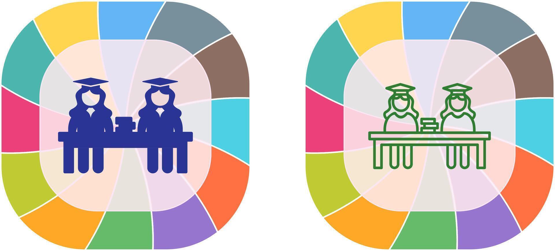 einzigartig kombiniert Studie Symbol Design vektor