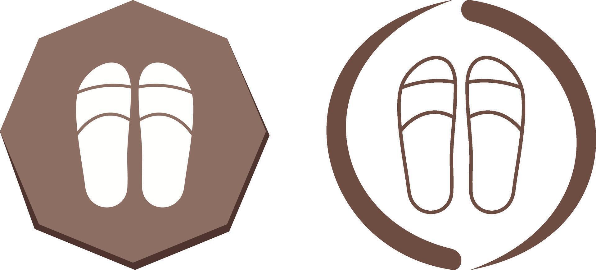 Hausschuhe-Icon-Design vektor