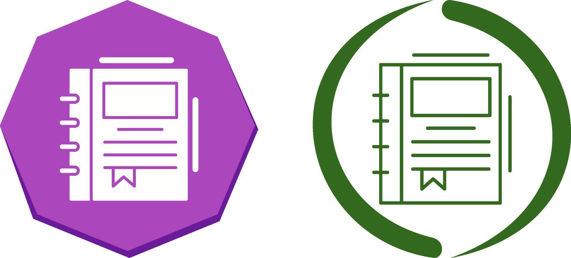 Frühling Notizbuch Symbol Design vektor