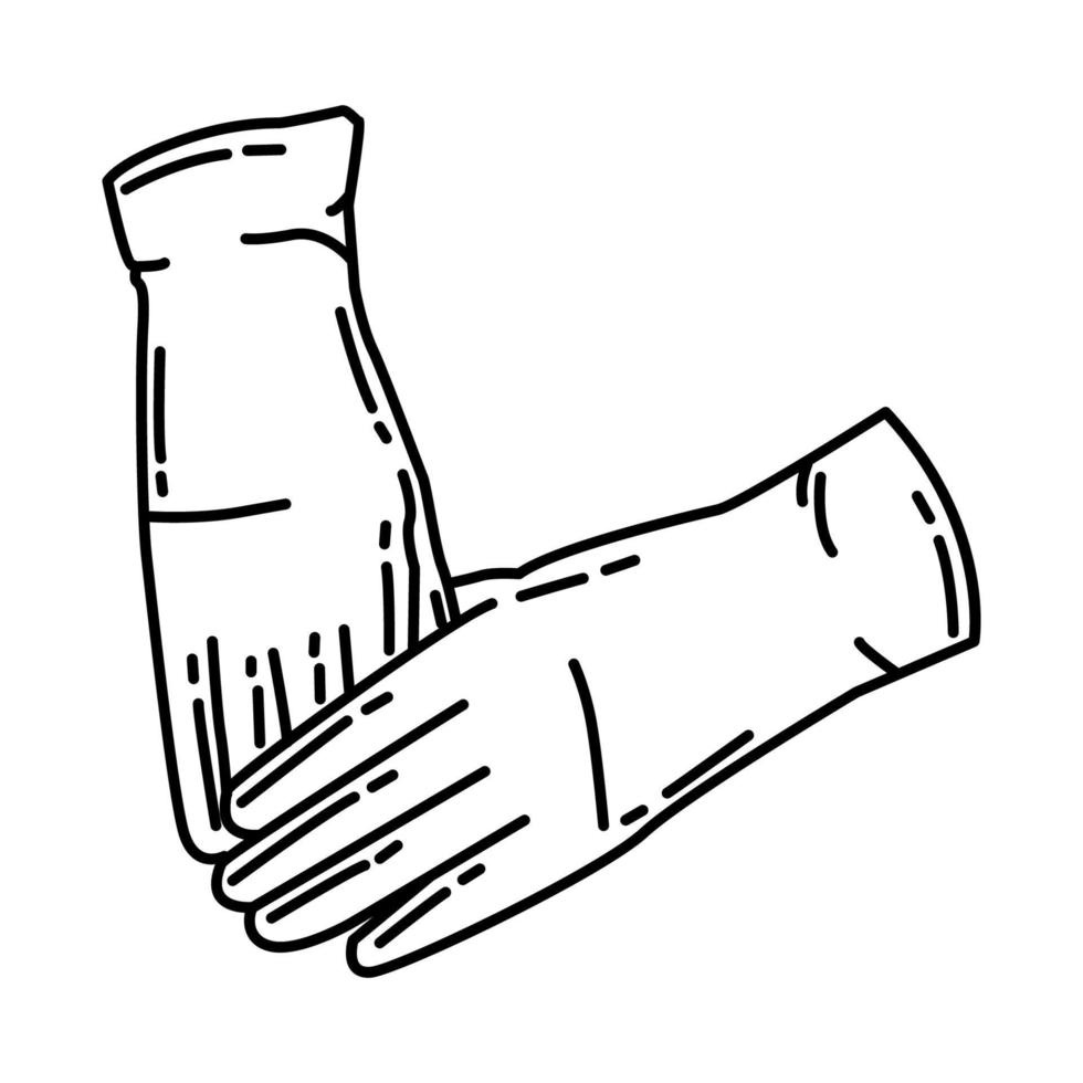 Handschuhe-Symbol. Gekritzel handgezeichnet oder Umriss-Icon-Stil vektor