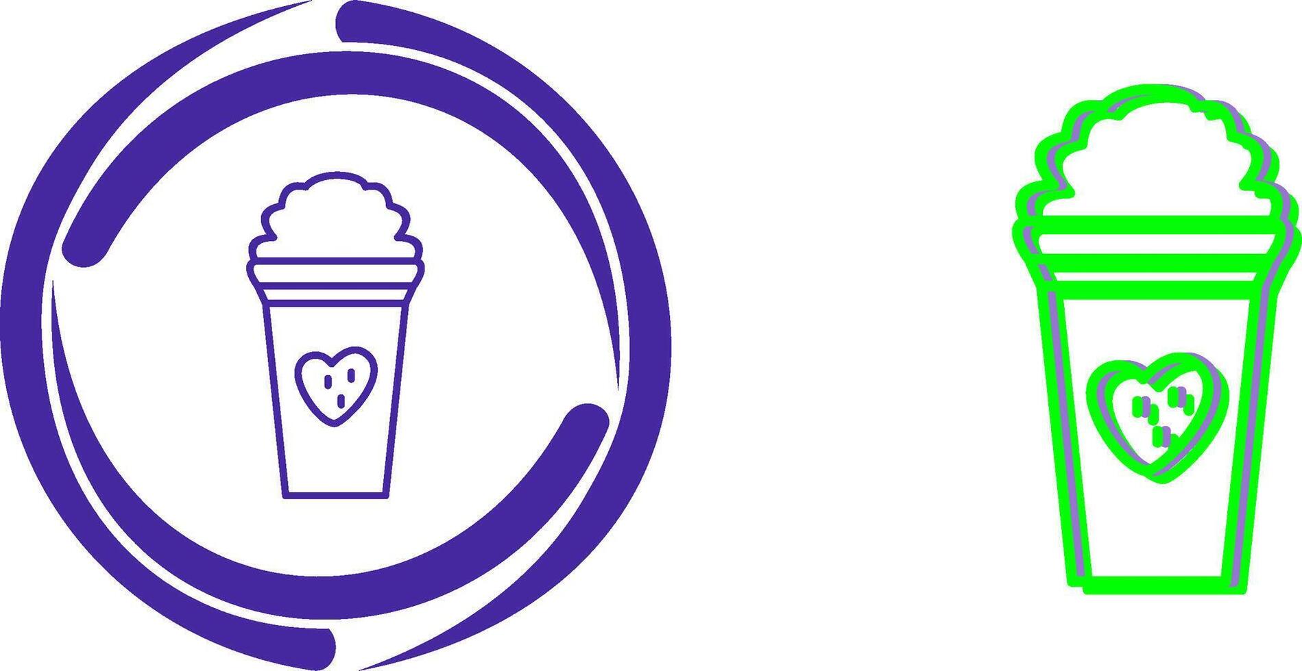 einzigartig Erdbeere Milchshake Symbol Design vektor