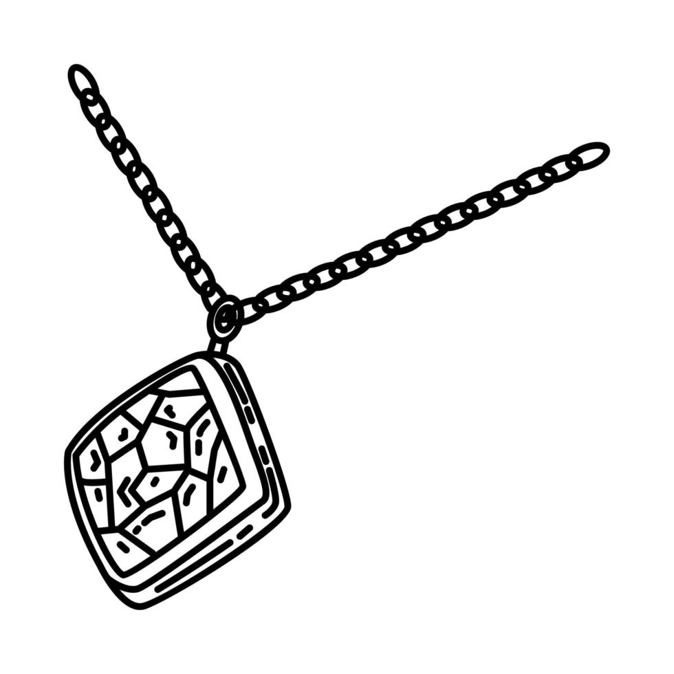 Halsketten-Symbol. Gekritzel handgezeichnet oder Umriss-Icon-Stil vektor