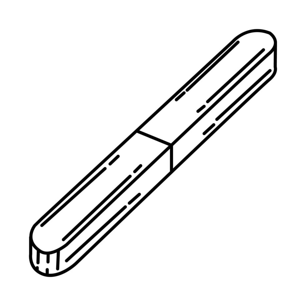 Nagelpuffer-Symbol. Gekritzel handgezeichnet oder Umriss-Icon-Stil vektor