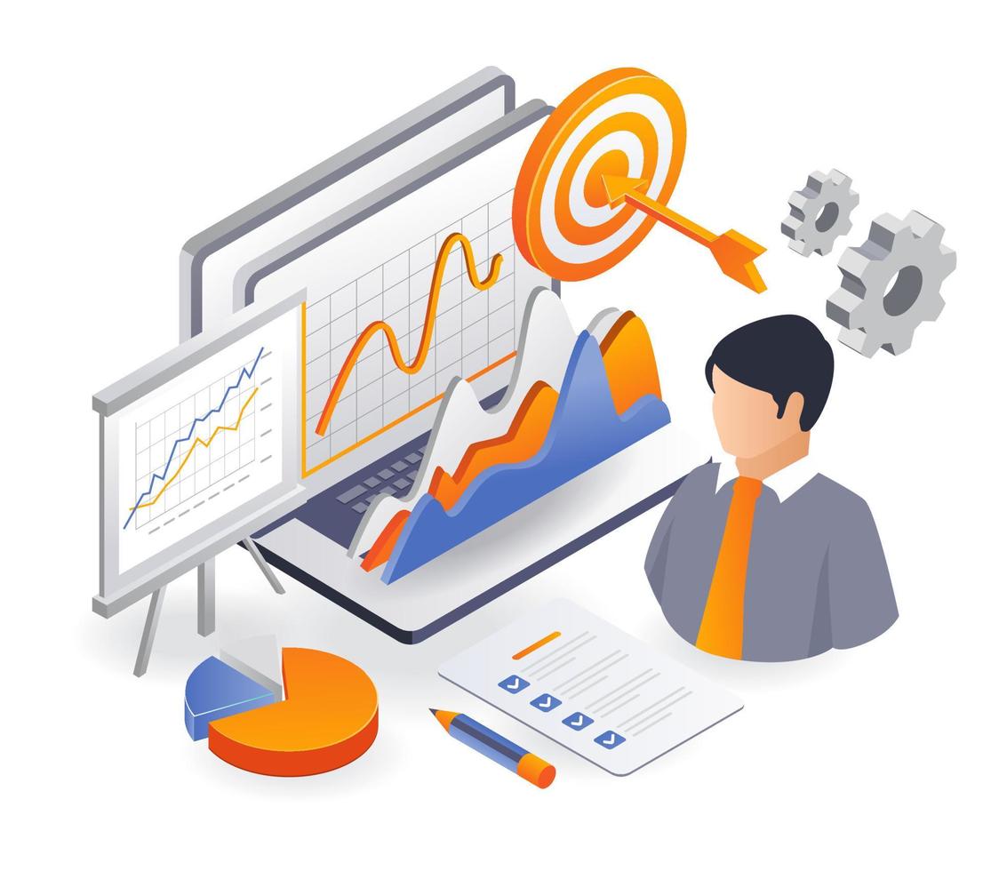 Investment Business Plan und Strategiedatenanalyst vektor