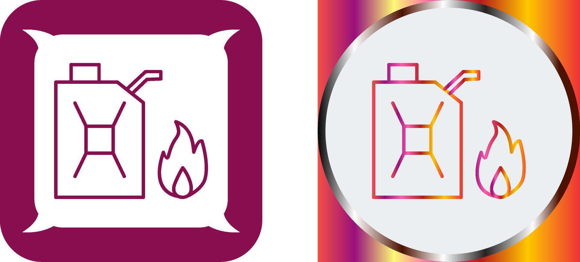 einzigartig Treibstoff zu Feuer Symbol Design vektor