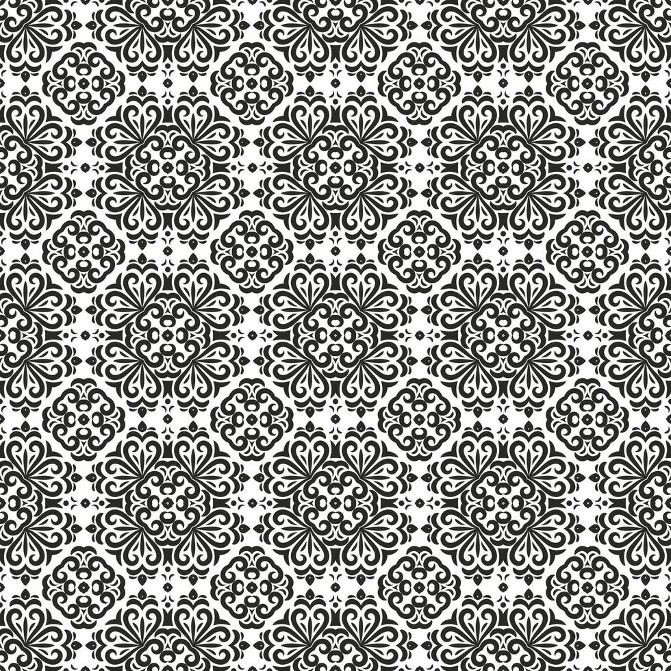 Muster mit Mandala Elemente. sich überschneiden gebogen und Gerade Fett gedruckt Streifen Bildung abstrakt Ornament im Arabisch Stil. Arabeske Design zum Textil, Dekoration, Hintergrund vektor