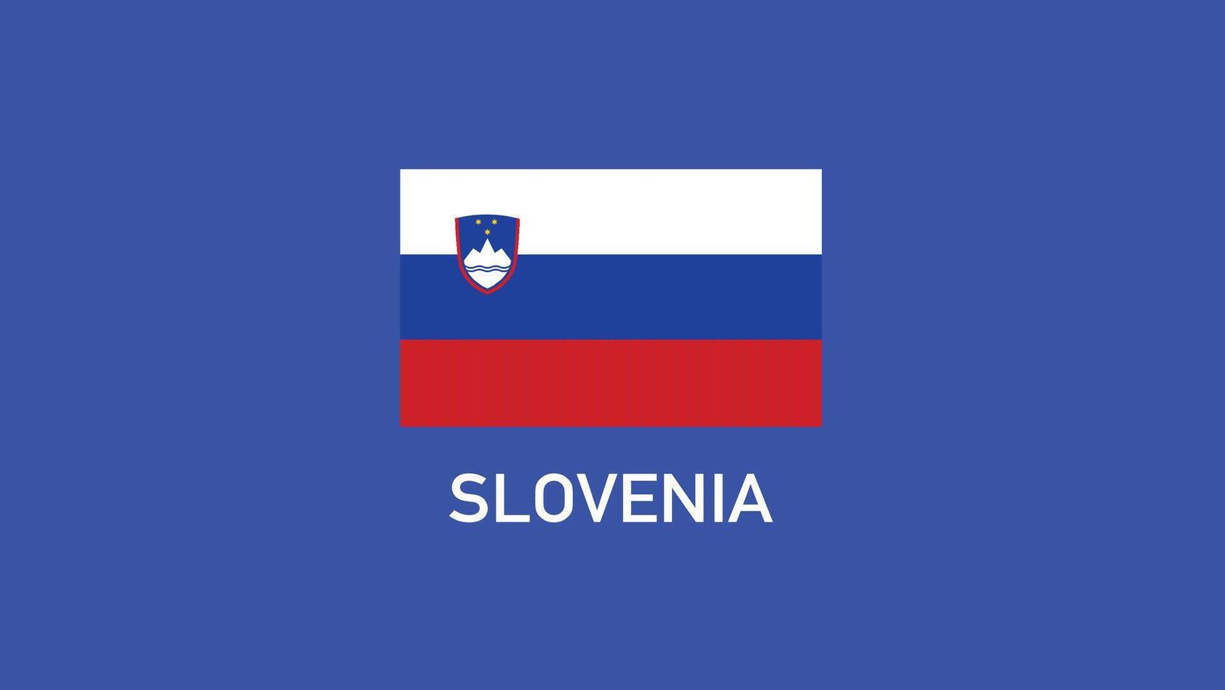 slovenien flagga lag europeisk nationer 2024 abstrakt länder europeisk Tyskland fotboll symbol logotyp design illustration vektor
