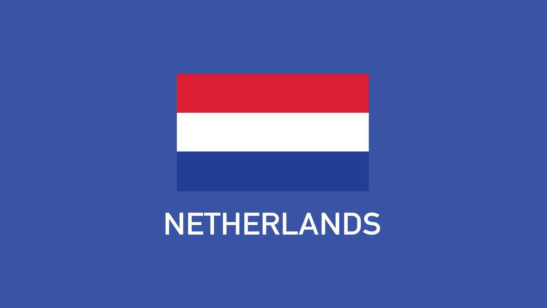 Niederlande Flagge Teams europäisch Nationen 2024 abstrakt Länder europäisch Deutschland Fußball Symbol Logo Design Illustration vektor