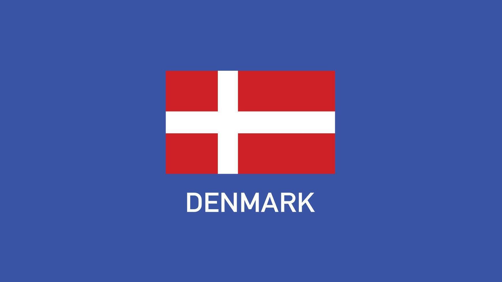 Danmark flagga lag europeisk nationer 2024 abstrakt länder europeisk Tyskland fotboll symbol logotyp design illustration vektor