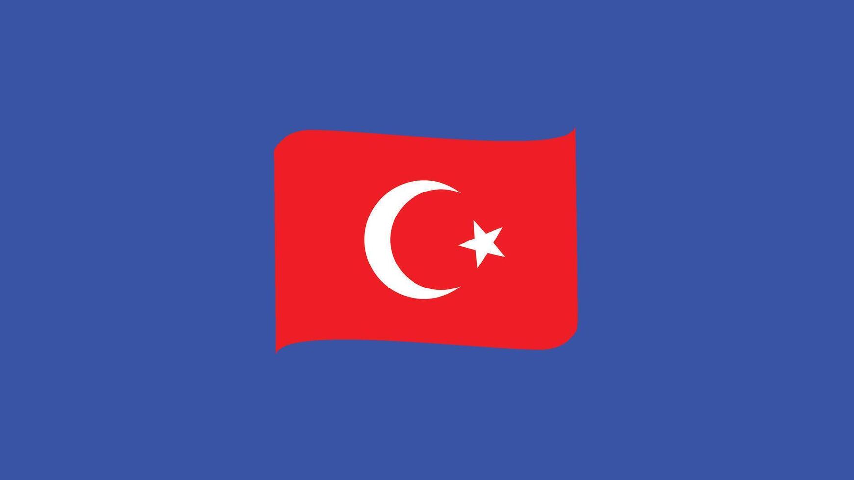 turkiye emblem band europeisk nationer 2024 lag länder europeisk Tyskland fotboll symbol logotyp design illustration vektor