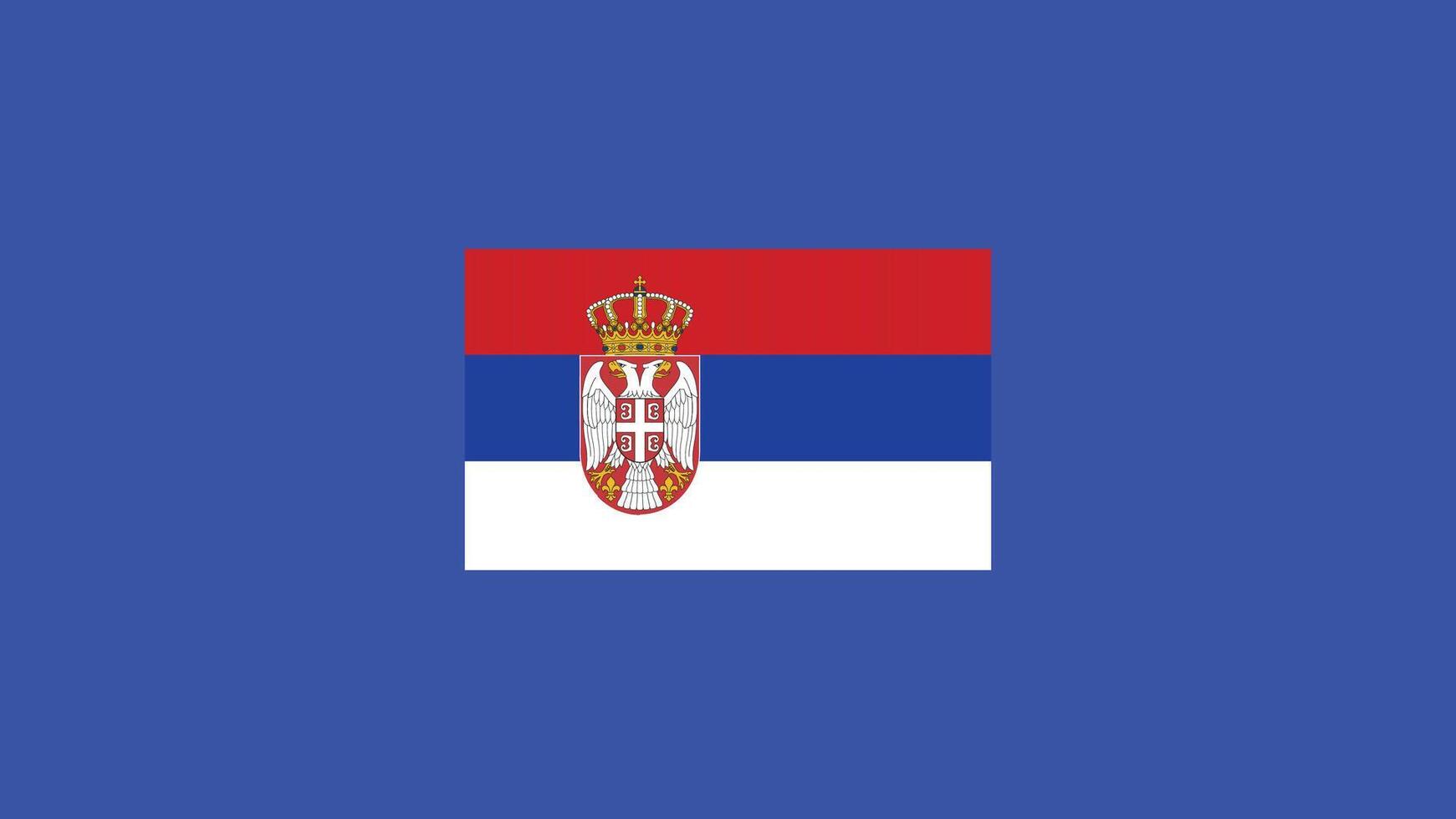 Serbien Flagge europäisch Nationen 2024 Teams Länder europäisch Deutschland Fußball Symbol Logo Design Illustration vektor