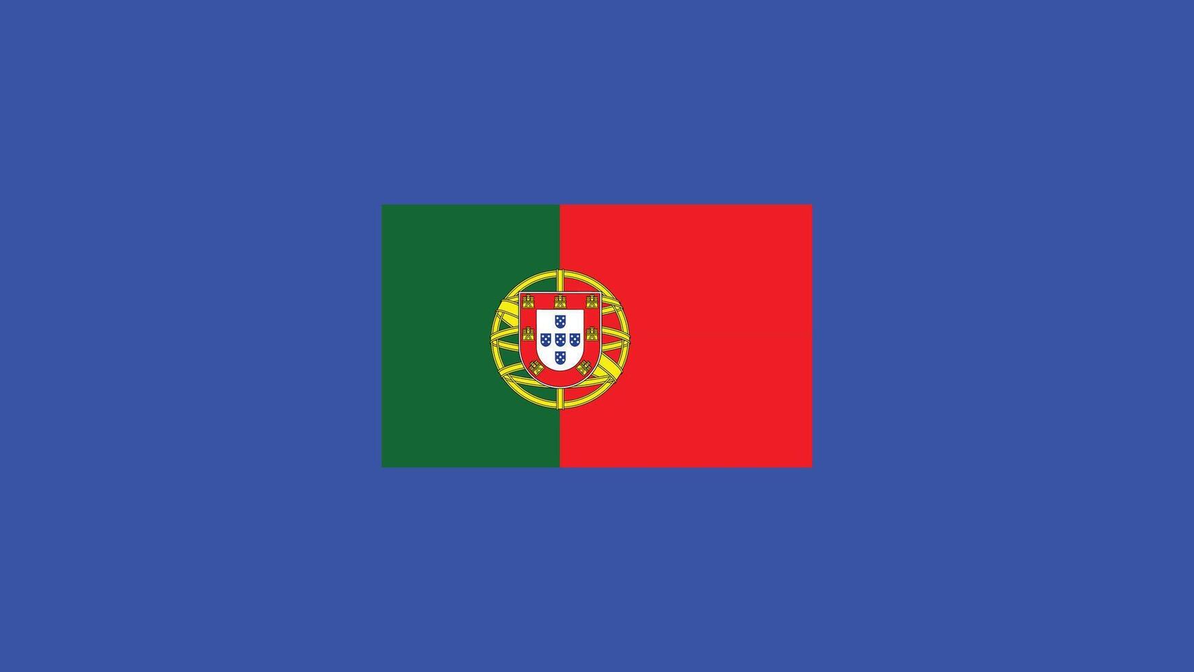 portugal flagga europeisk nationer 2024 lag länder europeisk Tyskland fotboll symbol logotyp design illustration vektor