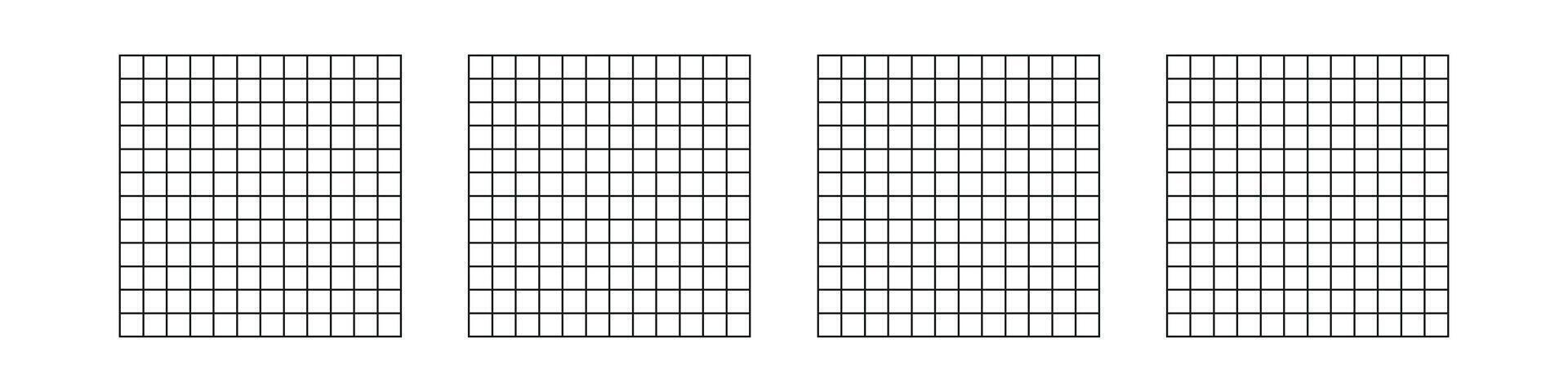 Gitter Muster Platz Linien zum Notizbuch oder Graph. eben Illustration isoliert auf Weiß Hintergrund. vektor