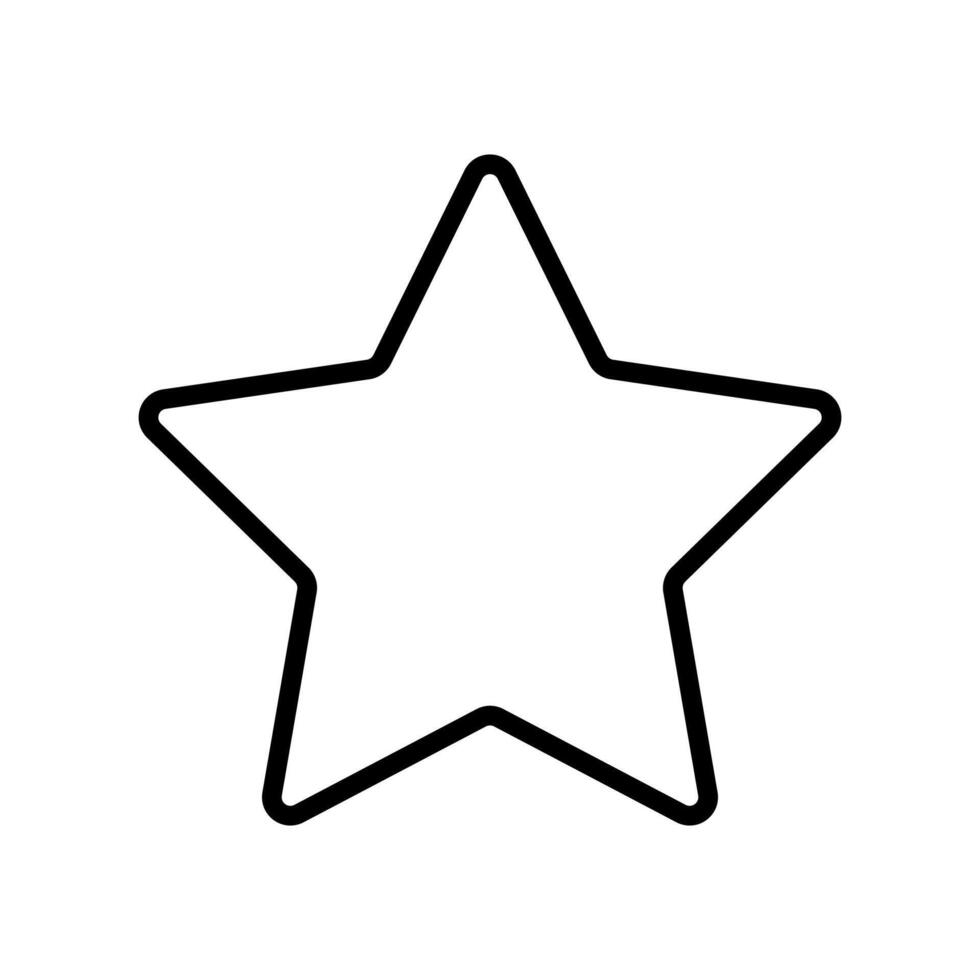 schwarz Gliederung Star Symbol Clip Art Illustration vektor