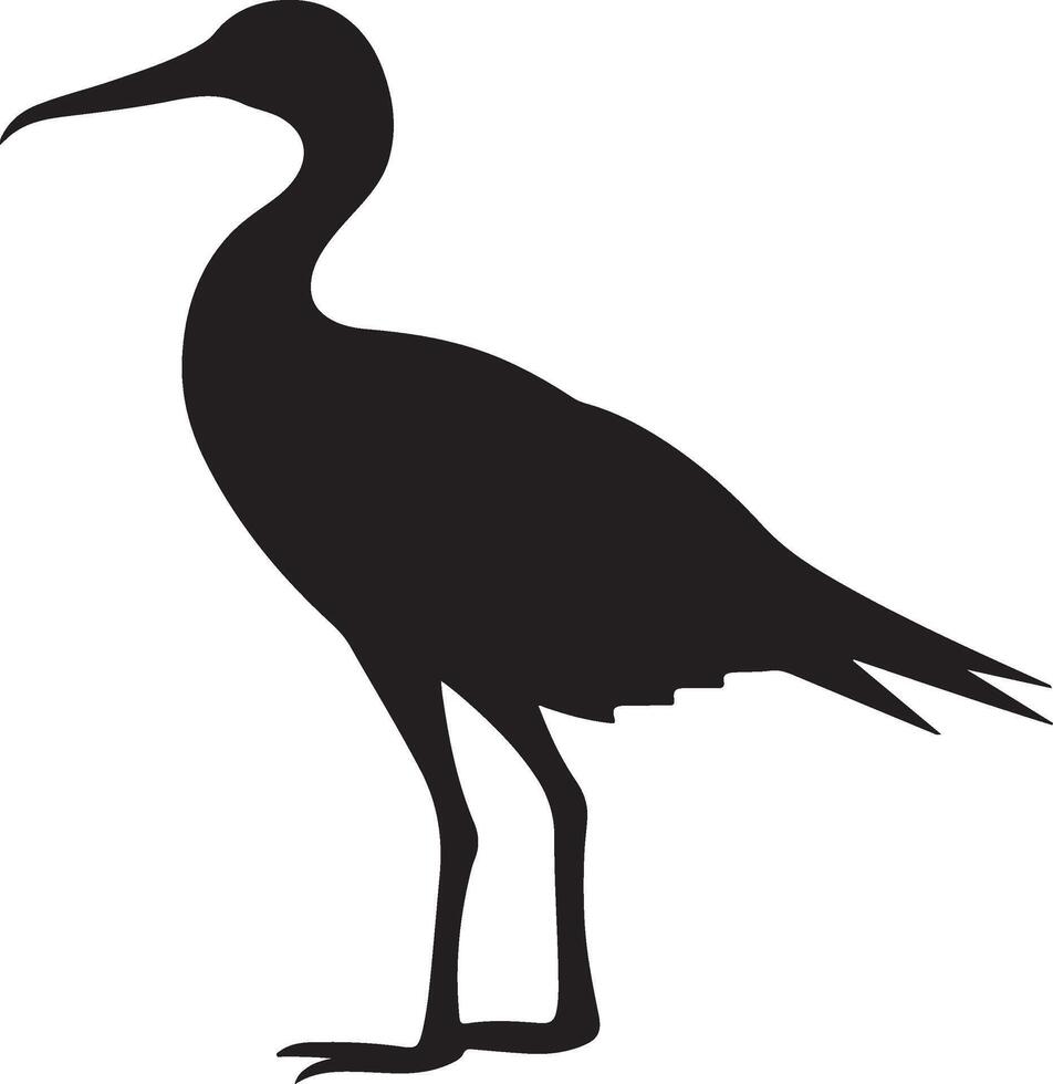 Albatros Silhouette Illustration Weiß Hintergrund vektor