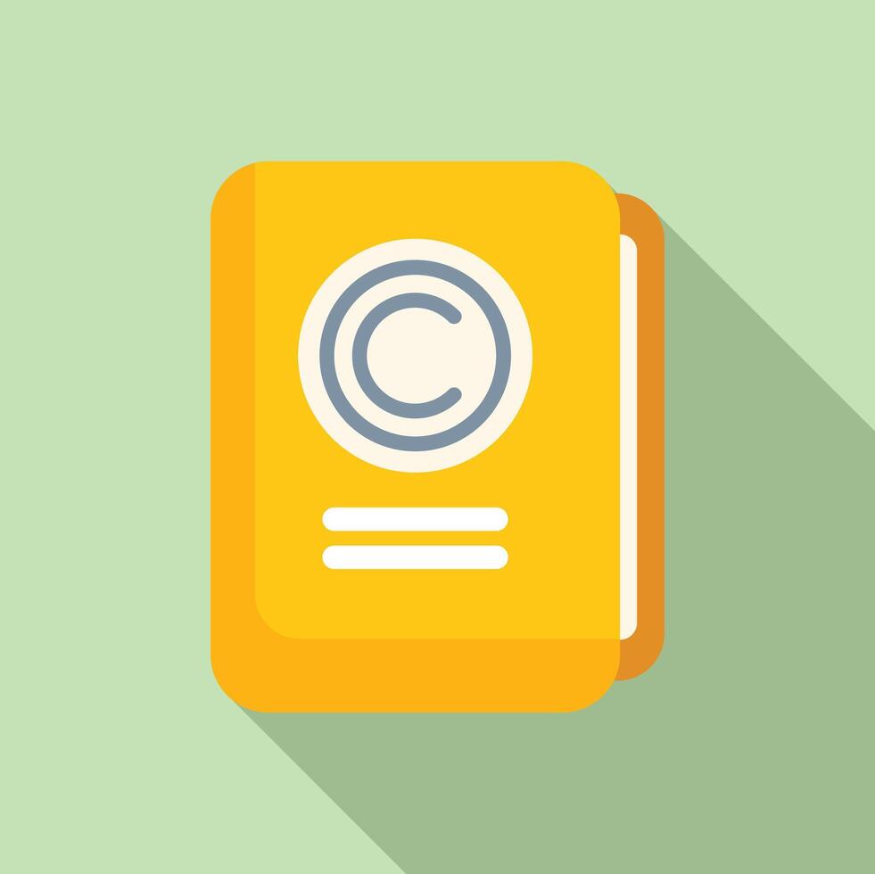 Urheberrechte © Gesetz Mappe Symbol eben . online Schutz vektor