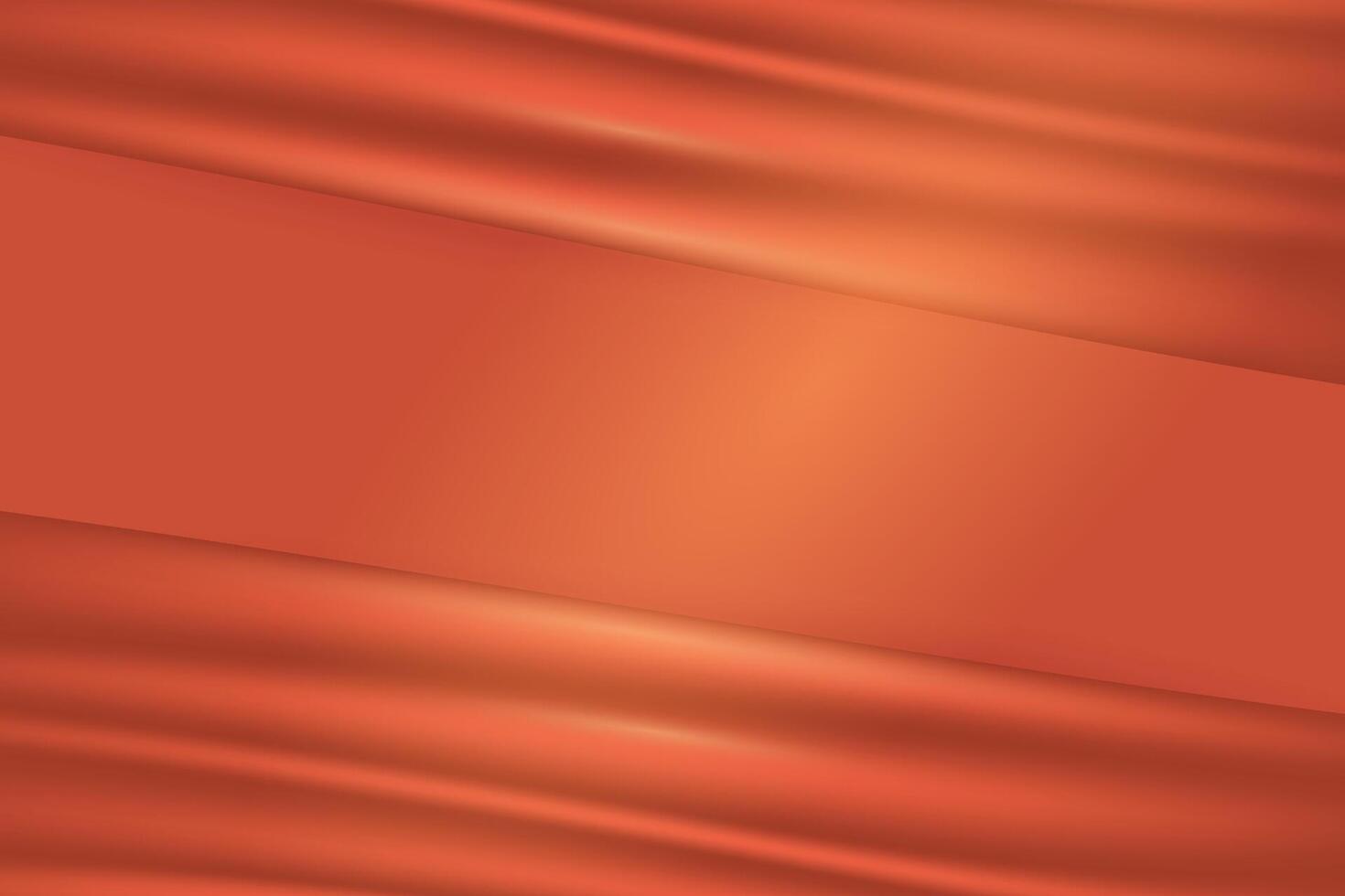 Textur von Seide, Satin, Vorhänge Stoff auf luxuriös Hintergrund. Portiere, Vorhang Material Orange vektor