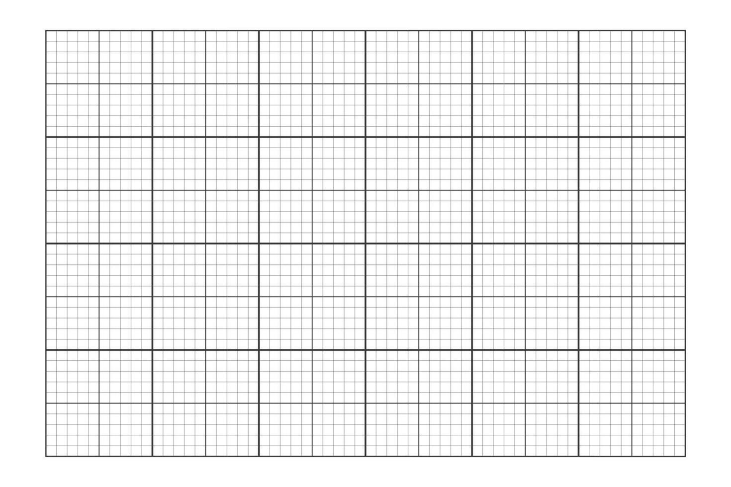 Grafik Gitter Seite Vorlage. kariert Arbeitsblatt Stichprobe zum Hochschule Notizbuch, Büro arbeiten, Memos, Abfassung, Plotten, Ingenieurwesen oder Architektur Messung, Schneiden Matte. vektor