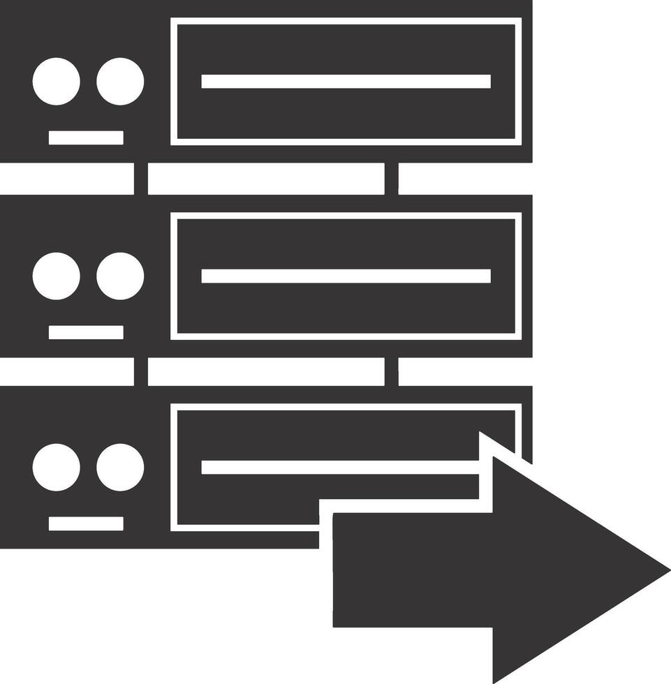 lagring data ikon symbol bild för databas illustration vektor