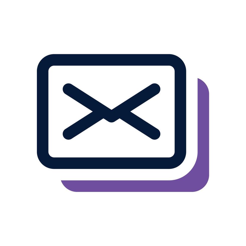 Email Symbol. Dual Ton Symbol zum Ihre Webseite, Handy, Mobiltelefon, Präsentation, und Logo Design. vektor