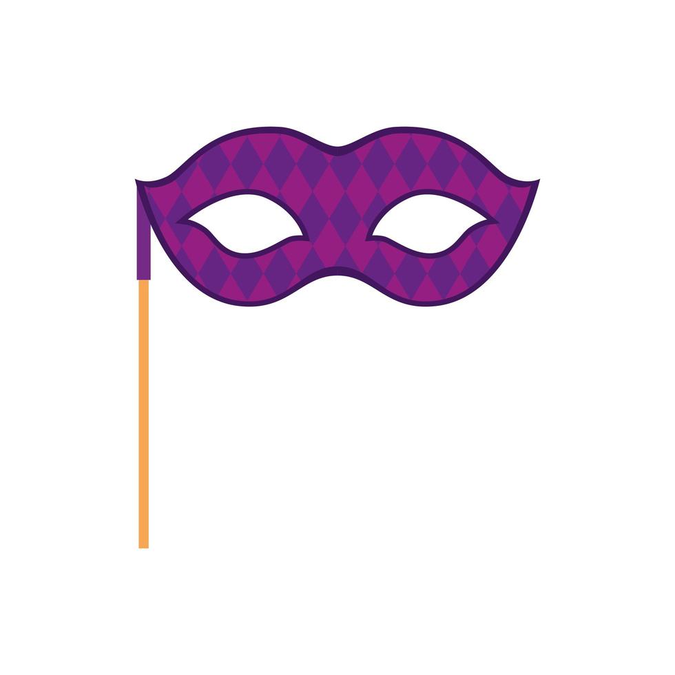 isolerade mardi gras mask vektor design