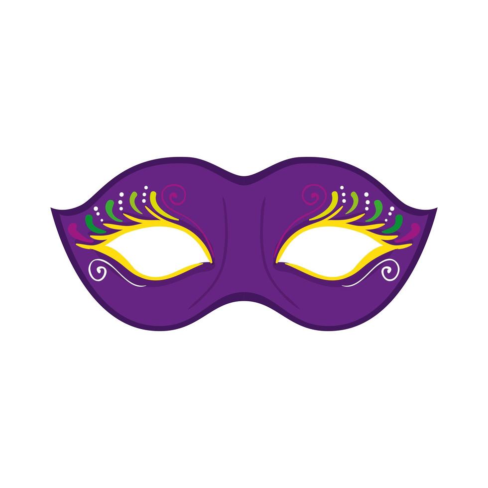 isolerade mardi gras mask vektor design