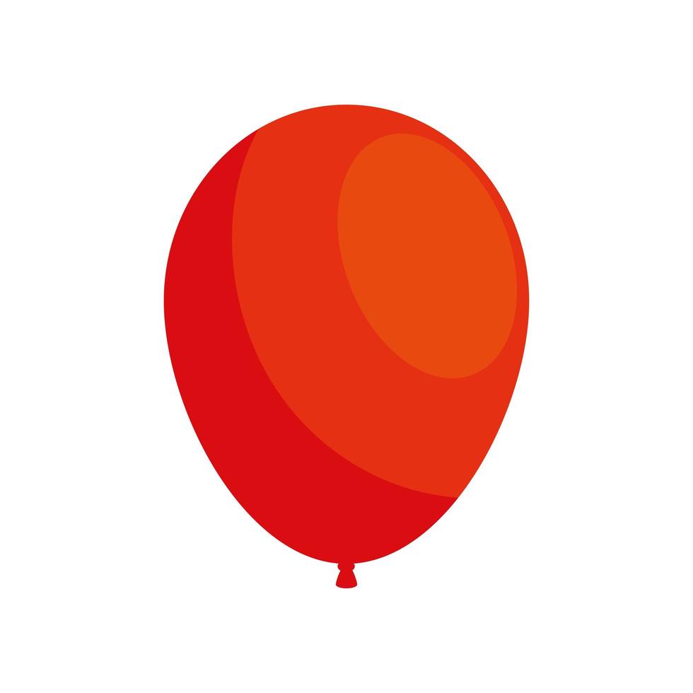 isoliertes rotes Ballonvektordesign vektor