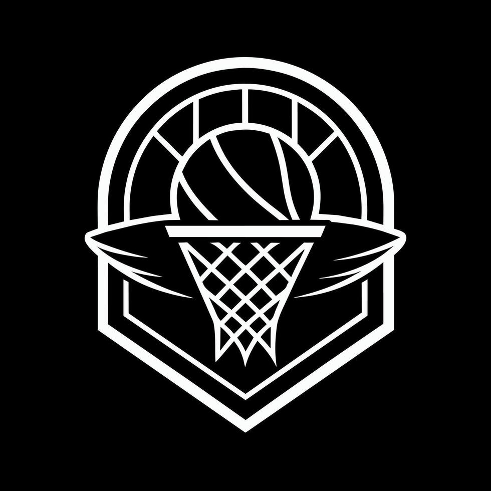 basketboll boll logotyp illustration vektor