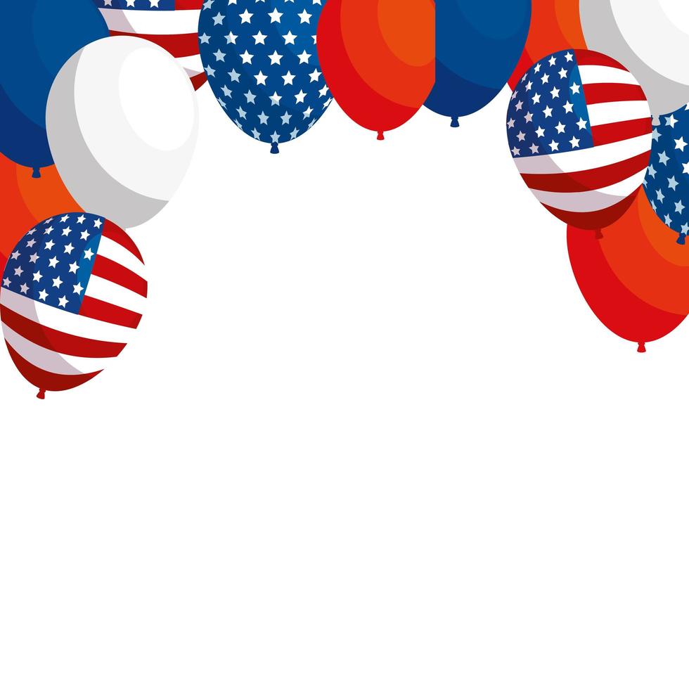 isolerade usa ballonger vektor design