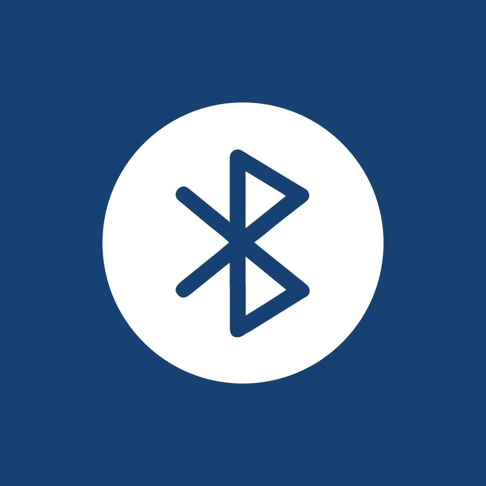 das Bluetooth Logo auf ein Blau Hintergrund vektor