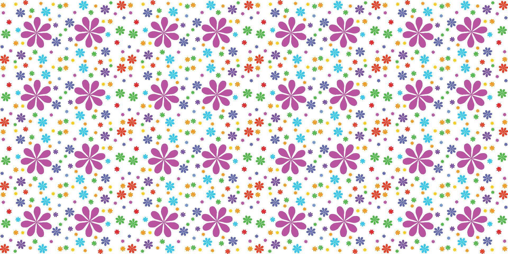 Blume Muster Design nahtlos auf Weiß Hintergrund vektor