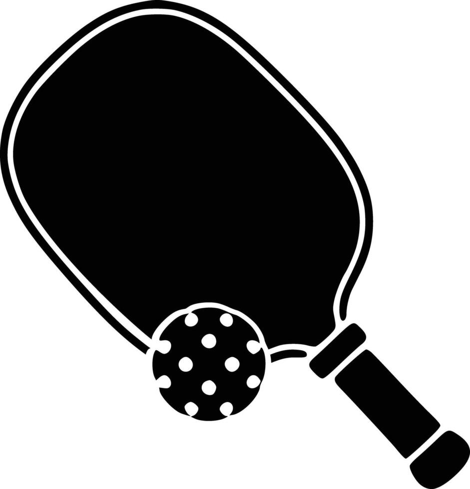 Pickleball Paddel Silhouette, Pickleball Verein und Symbole Illustration, hoch Qualität vektor