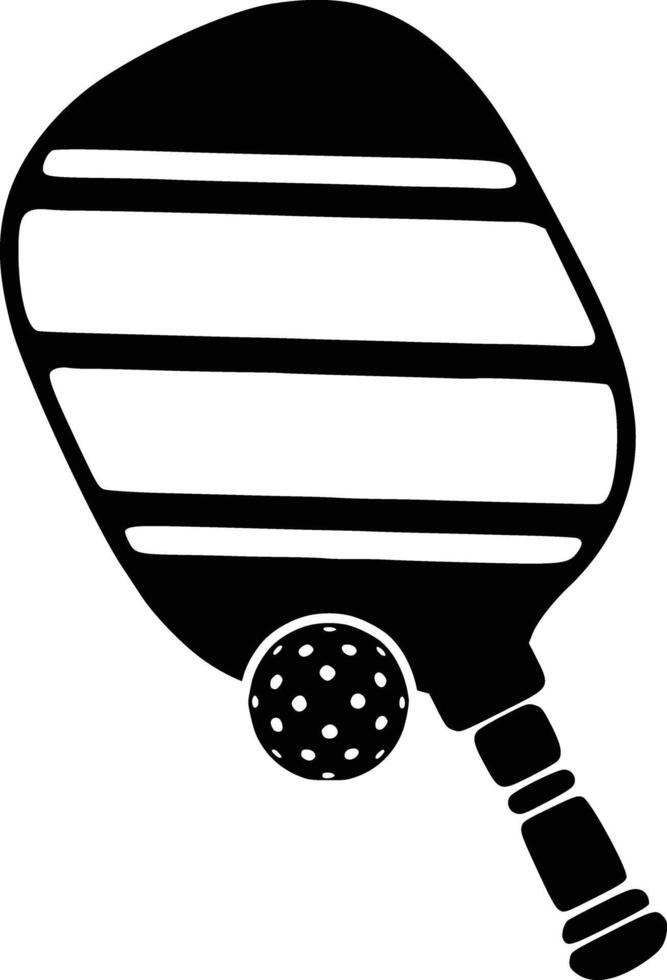 Pickleball Paddel Silhouette, Pickleball Verein und Symbole Illustration, hoch Qualität vektor