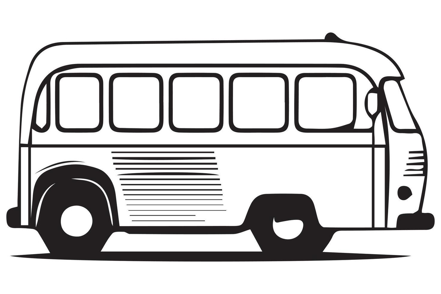 einstellen von Bus Symbol Illustration. isoliert auf Weiß Hintergrund vektor