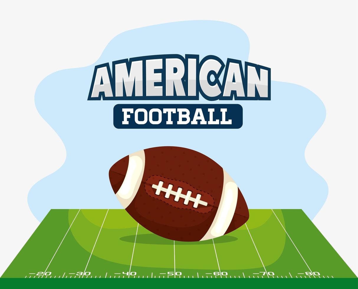 Poster von American Football mit Ball vektor