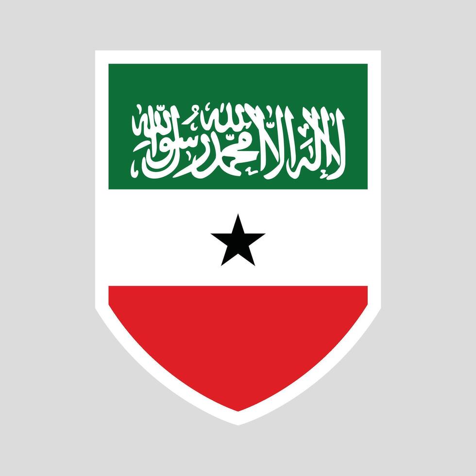 somaliland flagga i skydda form vektor