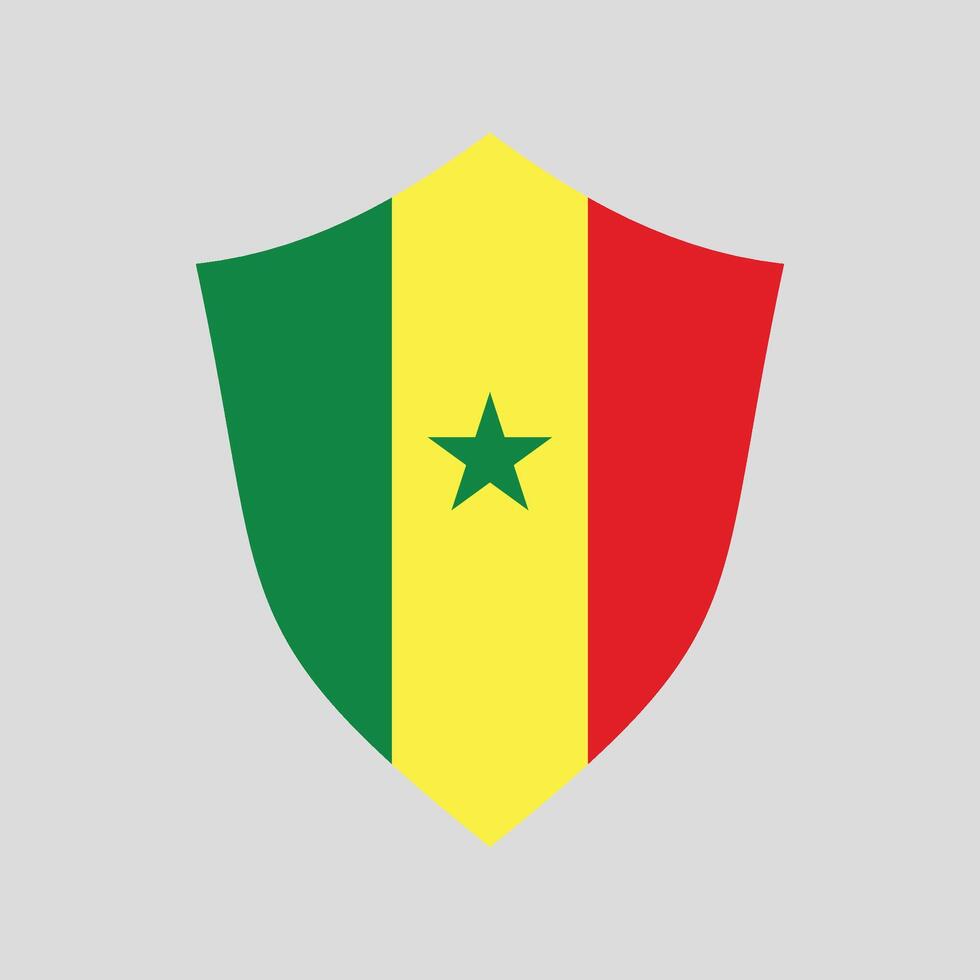 Senegal Flagge im Schild gestalten Rahmen vektor