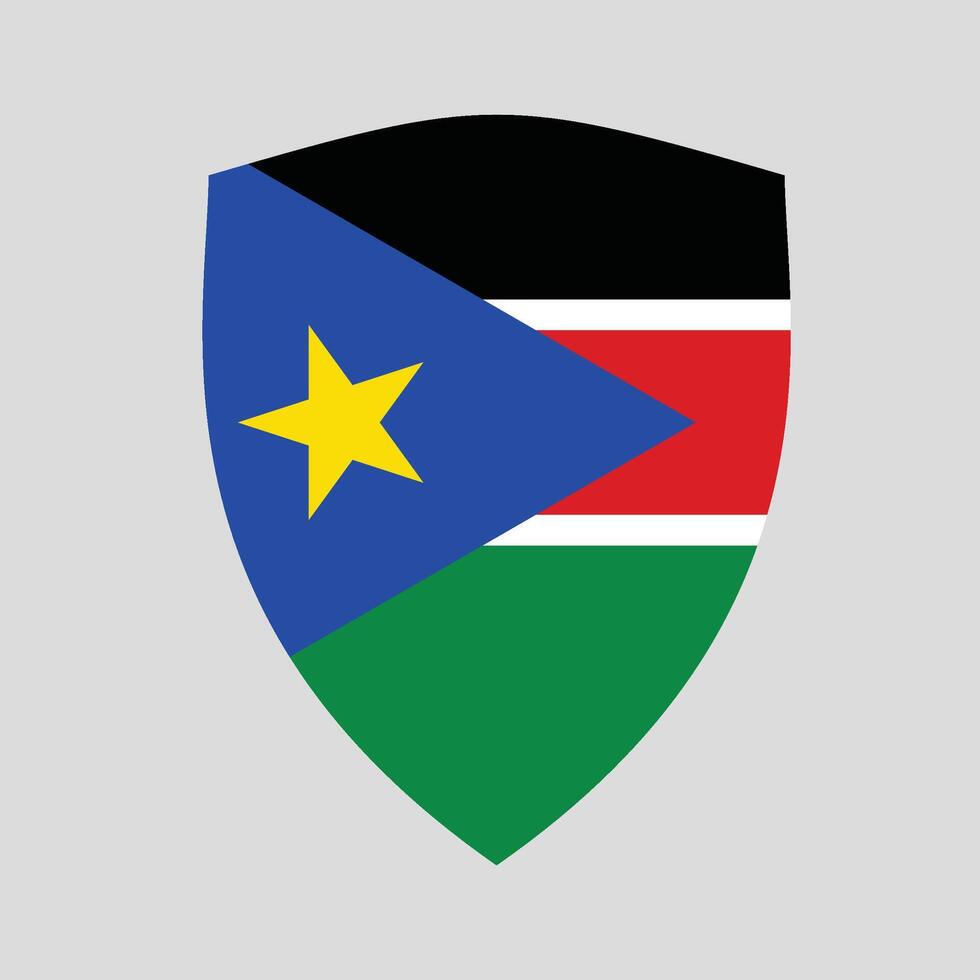 Süd Sudan Flagge im Schild gestalten Rahmen vektor