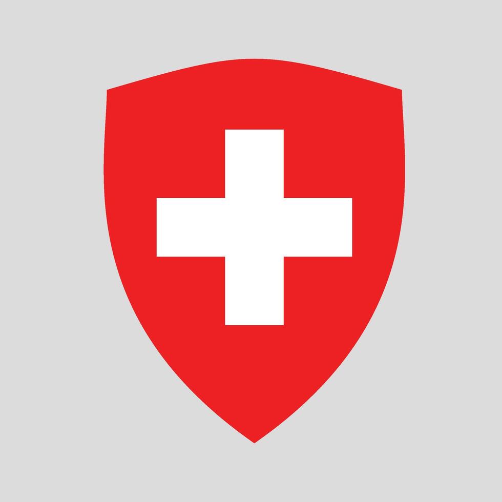 Schweiz Flagge im Schild gestalten Rahmen vektor