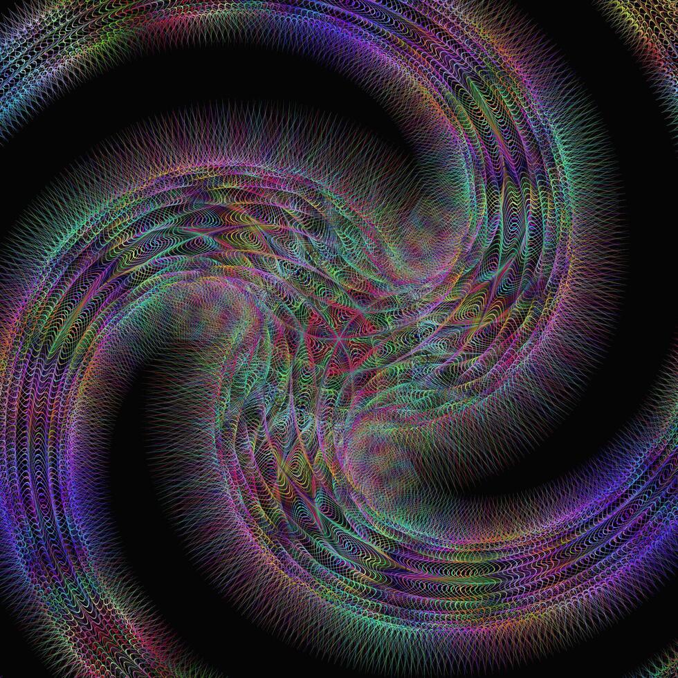 abstrakt glänzend bunt fraktal Spiral- Design vektor