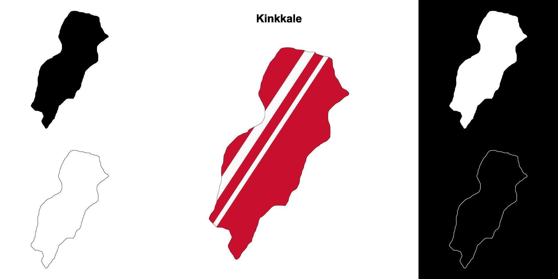 Kinkkale Provinz Gliederung Karte einstellen vektor