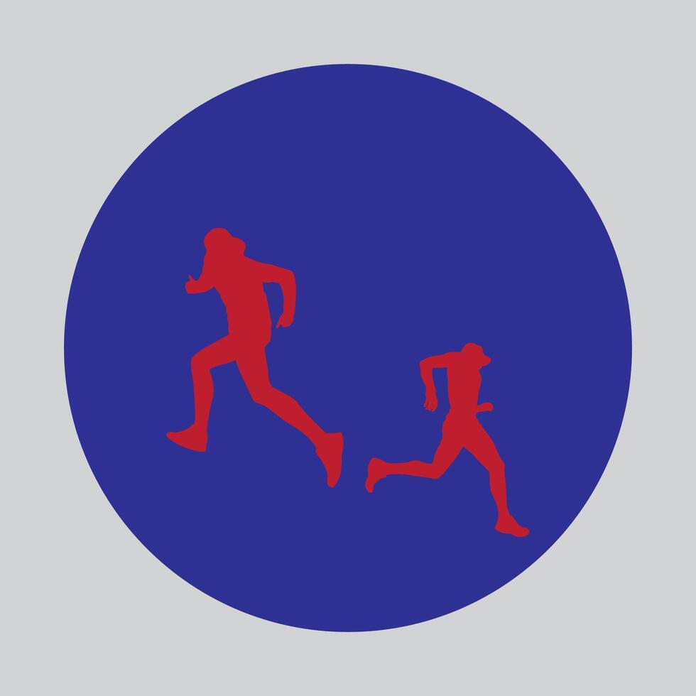 Laufen Logo Grafik Illustration auf Hintergrund vektor