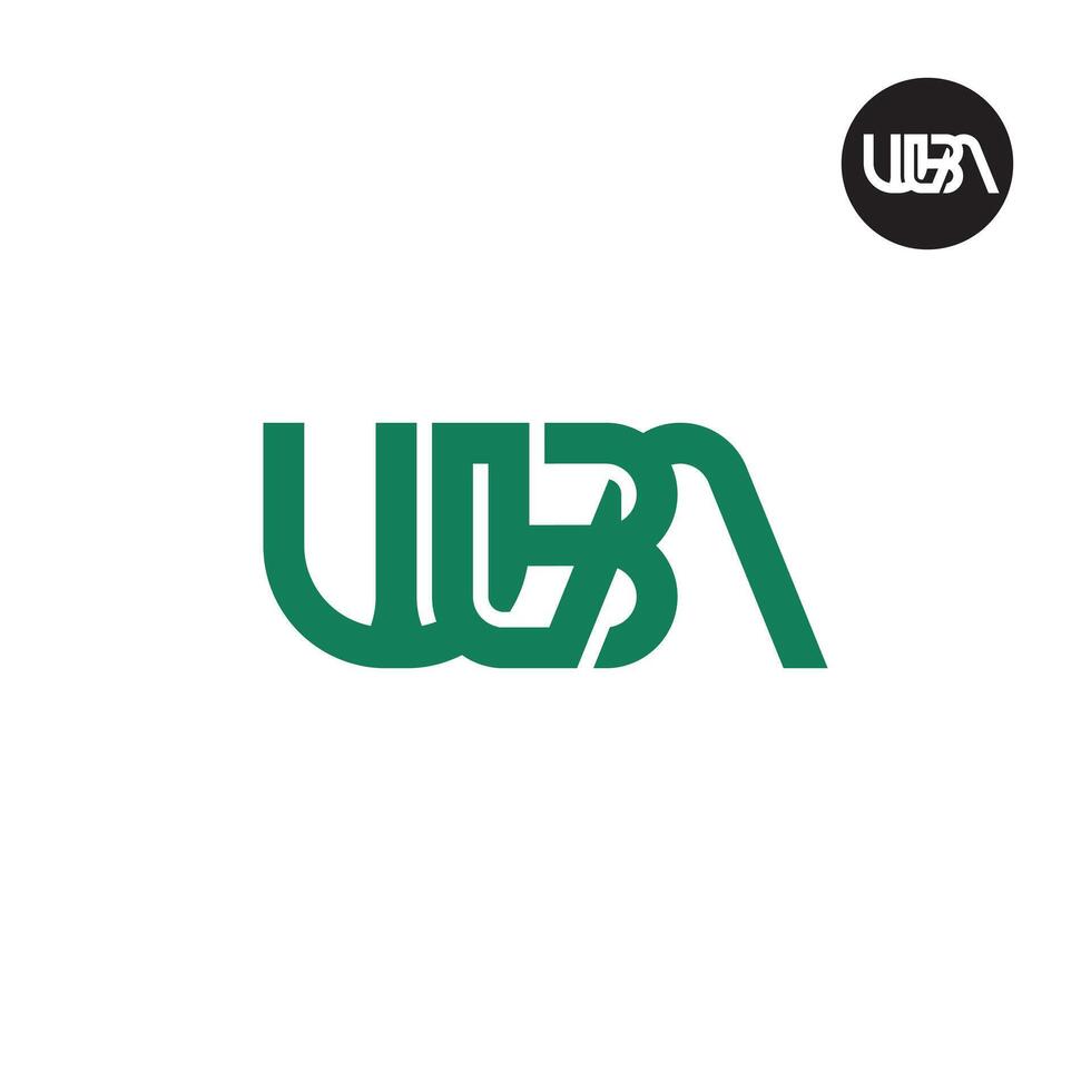 wba logotyp brev monogram design vektor