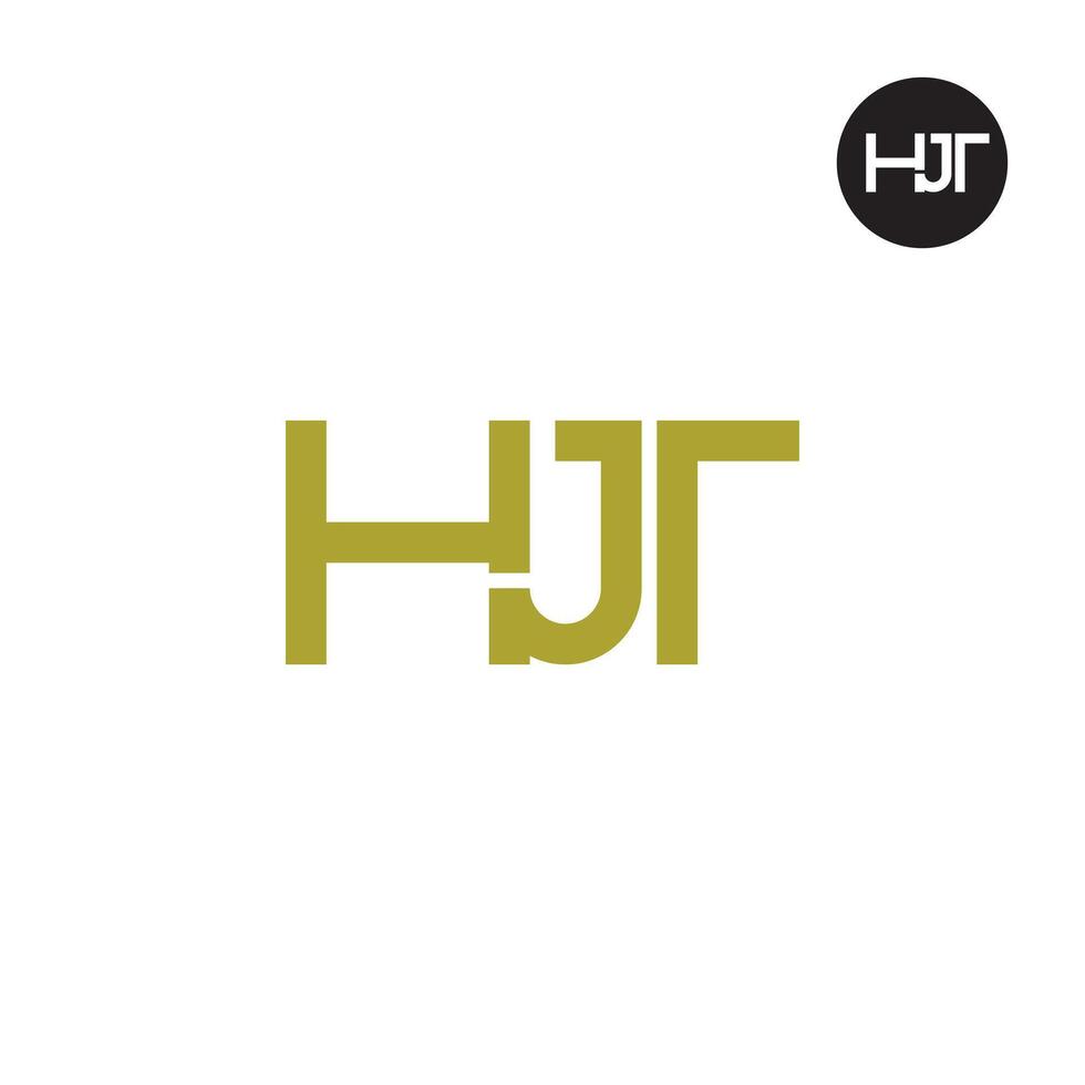 hjt Logo Brief Monogramm Design vektor